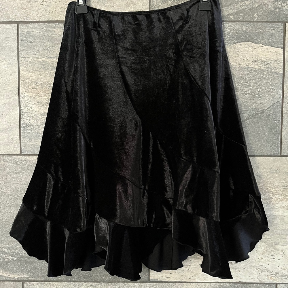 Whimsigoth Velvet Knee Length Skirt